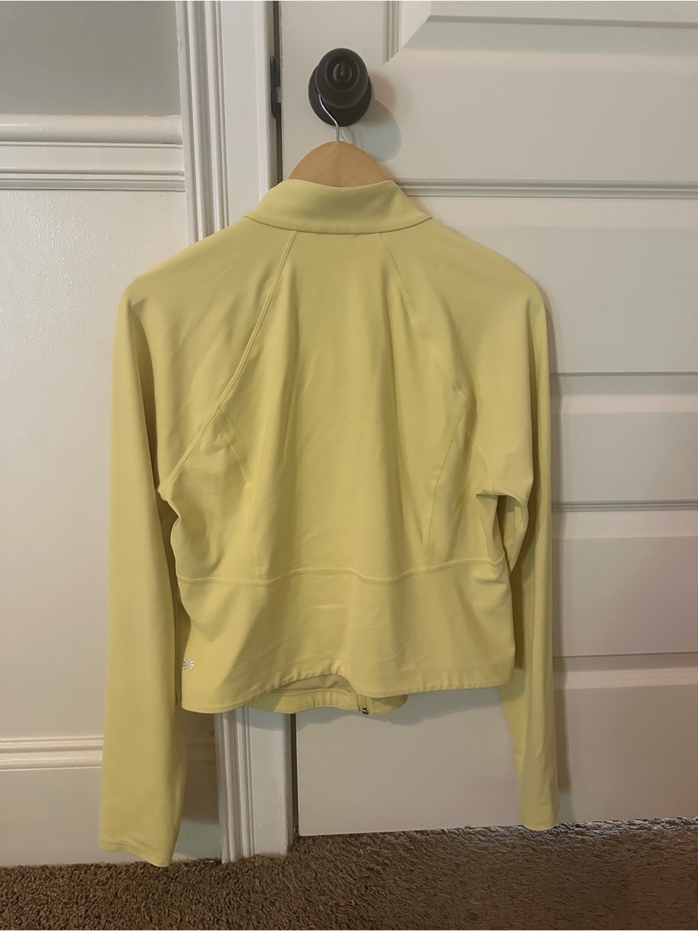 Athleta Women's Citron Yellow Zip-Up Jacket size XL cropped - Picture 8 of 11